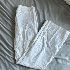 Low rise white pants